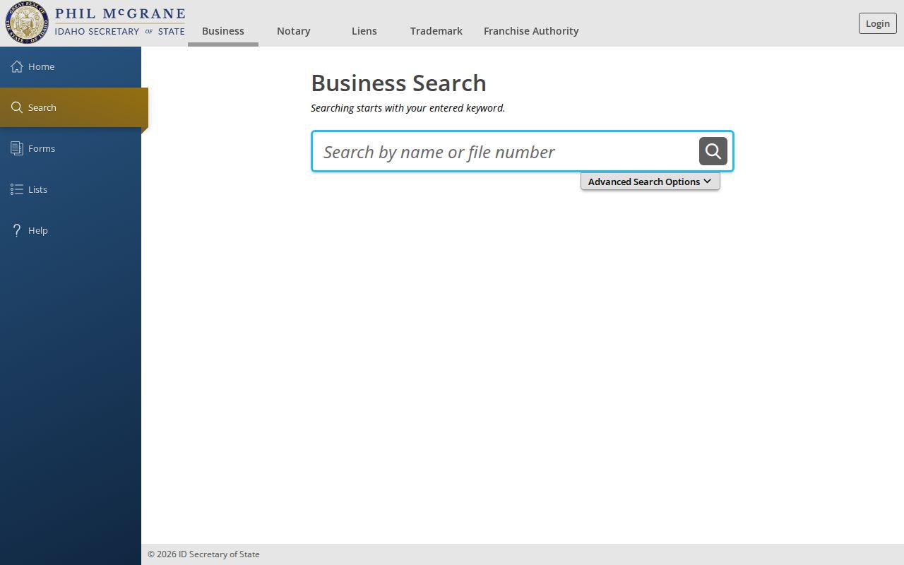 Boise residents directory Idaho business entity search